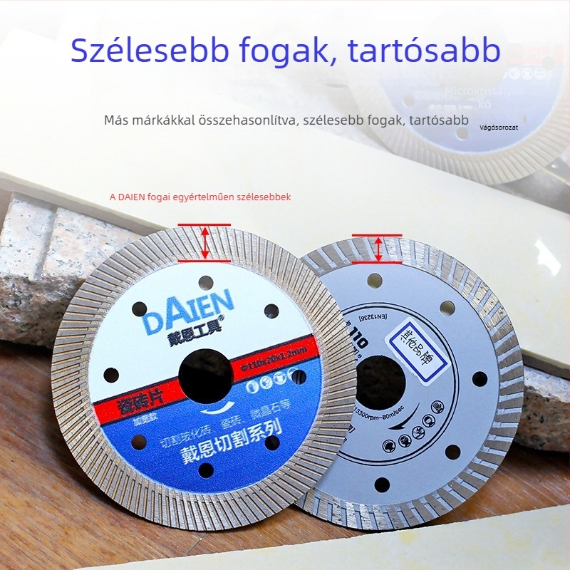 Diamant vágókorong szögvágóhoz – cementhez, kőhöz, márványhoz és betonhoz – Dai en tools