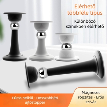Ajtó stopper – Mágneses ajtófogó, PP anyag, Falra szerelt kivitel, Elektroplating felület, Modern minimál stílus