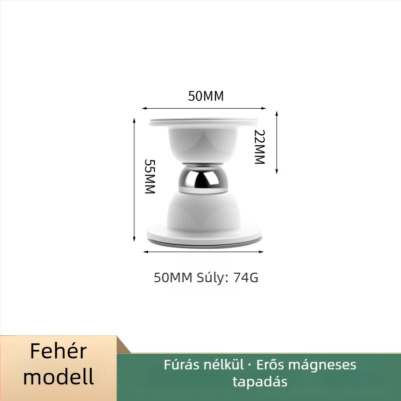 Ajtó stopper – Mágneses ajtófogó, PP anyag, Falra szerelt kivitel, Elektroplating felület, Modern minimál stílus