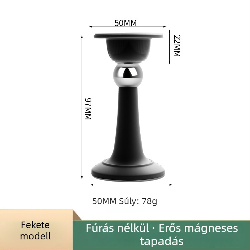 Ajtó stopper – Mágneses ajtófogó, PP anyag, Falra szerelt kivitel, Elektroplating felület, Modern minimál stílus