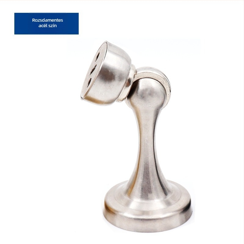 Ajtóstopper, Modell Yasabi 828, Rozsdamentes acél, Fúrás nélkül, Padlóra szerelhető, Automatikus