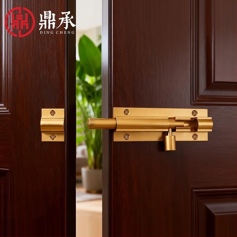 F-típusú ajtózár alumíniumötvözetből, anti-theft, modell L1312, oxidált felület, modern minimál stílus