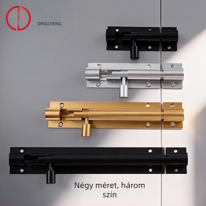 F-típusú ajtózár alumíniumötvözetből, anti-theft, modell L1312, oxidált felület, modern minimál stílus