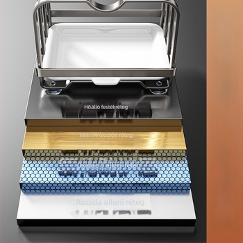 Konyhai tároló állvány - szénacél, többfunkciós, mozgatható, telepítés nélkül; téglalap alakú, modern minimalist szervező edényekhez, sapkákhoz és vágódeszkákhoz; sarok, munkalap vagy padlón álló