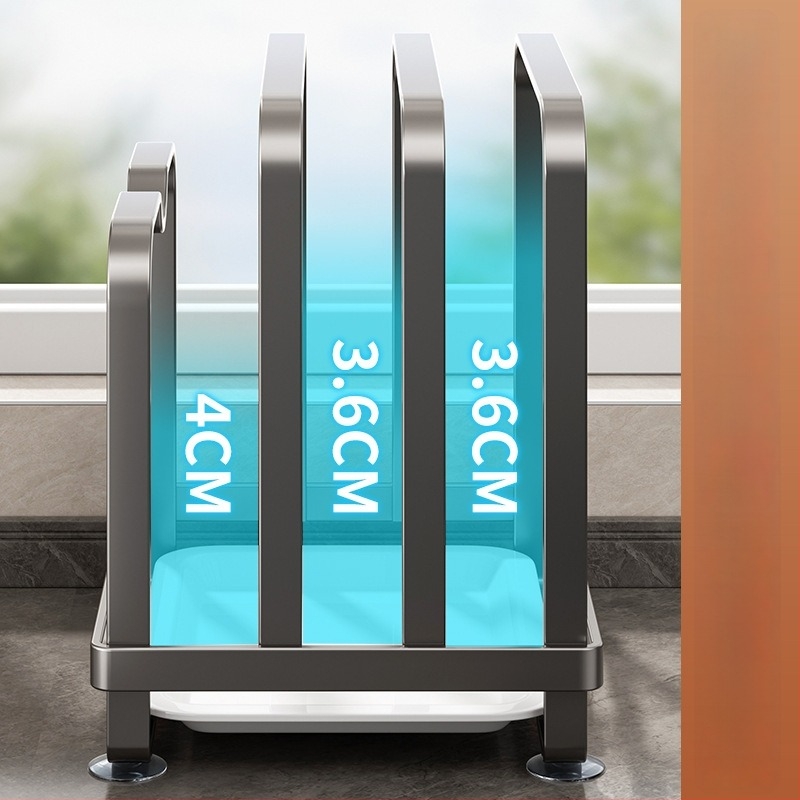 Konyhai tároló állvány - szénacél, többfunkciós, mozgatható, telepítés nélkül; téglalap alakú, modern minimalist szervező edényekhez, sapkákhoz és vágódeszkákhoz; sarok, munkalap vagy padlón álló