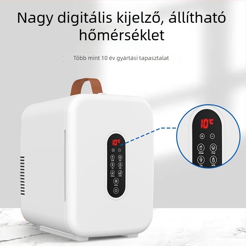 Chisman félvezetős autós hűtő - hordozható mini hűtő autóhoz és otthonhoz, ABS, 30-60W, 220-240V, 5°C–65°C