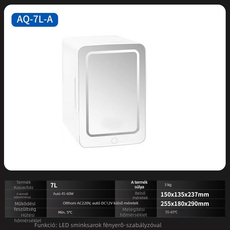 Chisman félvezetős autós hűtő - hordozható mini hűtő autóhoz és otthonhoz, ABS, 30-60W, 220-240V, 5°C–65°C