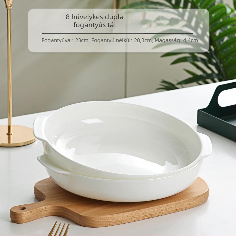 Csontporcelán tál, mély, kör alakú, >45% csontporcelán, alul-glazúros felület, mikrosütőben használható, logónyomás lehetőség