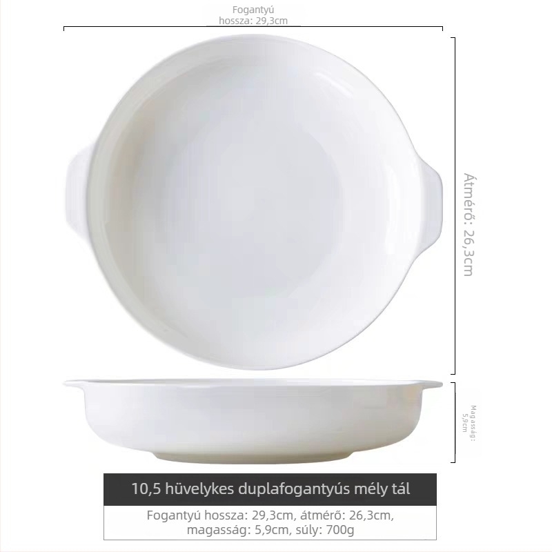 Csontporcelán tál, mély, kör alakú, >45% csontporcelán, alul-glazúros felület, mikrosütőben használható, logónyomás lehetőség