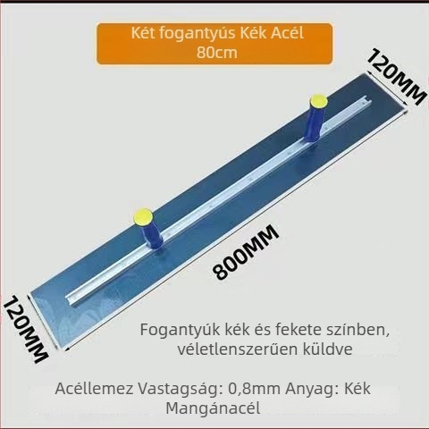 Lapos glettvas két fogantyúval, rozsdamentes acél talplemez, test alumínium ötvözetből, állítható lemez
