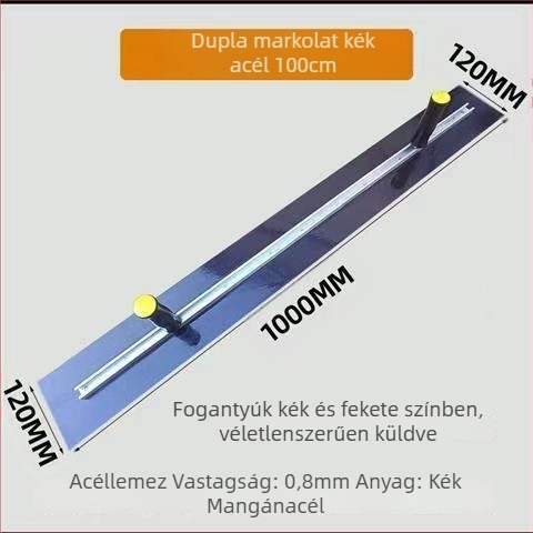 Lapos glettvas két fogantyúval, rozsdamentes acél talplemez, test alumínium ötvözetből, állítható lemez