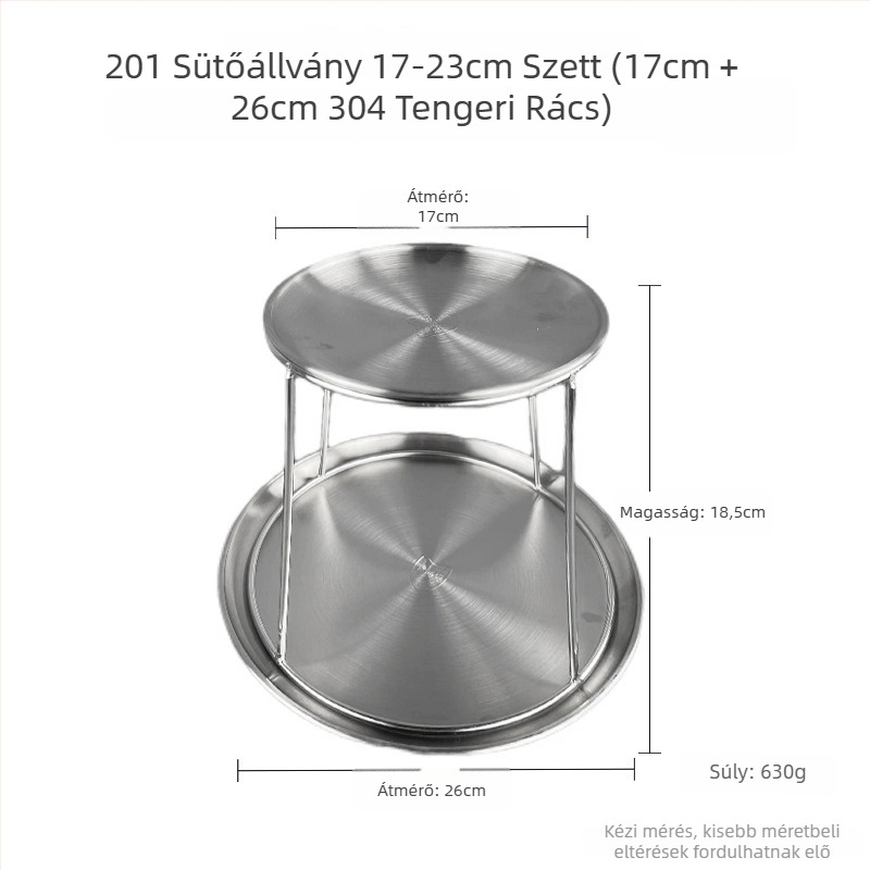 Azelay Lai rozsdamentes acél kétszintes büfés display állvány sashimi és osztriga számára, nem importált, modern minimalista stílus