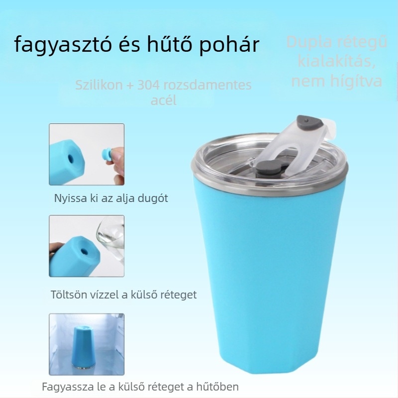 Nordic stílusú söröspohár, 304 rozsdamentes acélból, kapacitás 301–400 ml, tömeg 312 g, logó nyomtatás lehetséges