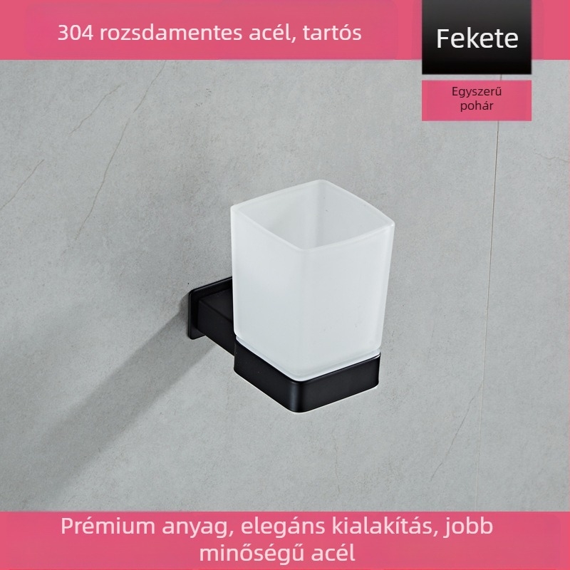 Modern letisztult fürdőszobai törölközőtartó, 304 rozsdamentes acélból, többszintű, CE tanúsítvány, teherbírás 30 kg