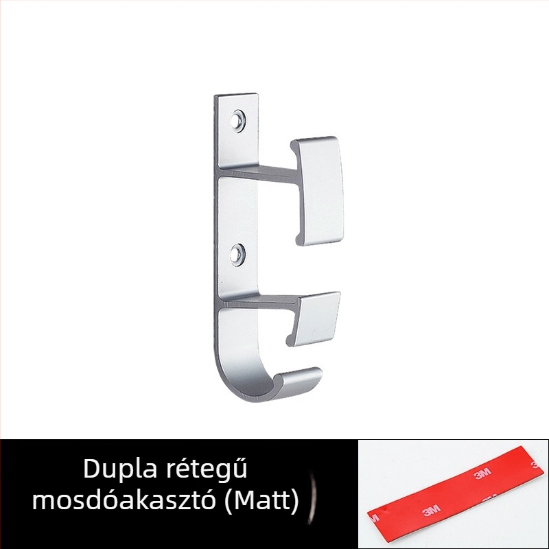 Space Aluminum mosdókampó, falra szerelhető, modern egyszerű stílus, tömeg 0,056 kg, Bright Light felület