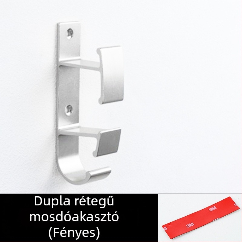 Space Aluminum mosdókampó, falra szerelhető, modern egyszerű stílus, tömeg 0,056 kg, Bright Light felület