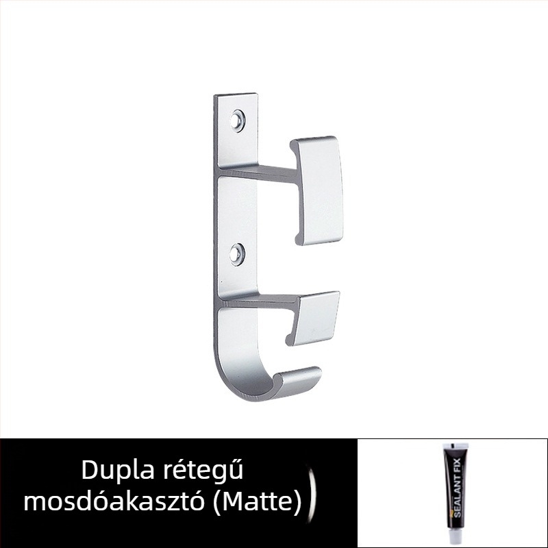 Space Aluminum mosdókampó, falra szerelhető, modern egyszerű stílus, tömeg 0,056 kg, Bright Light felület