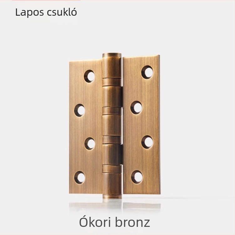 304 rozsdamentes acél ajtózsanér, sík nyitású kivitel, elektroplatinált felület, modern minimalista stílus, fa ajtókhoz (hálószoba, fürdőszoba, konyha).