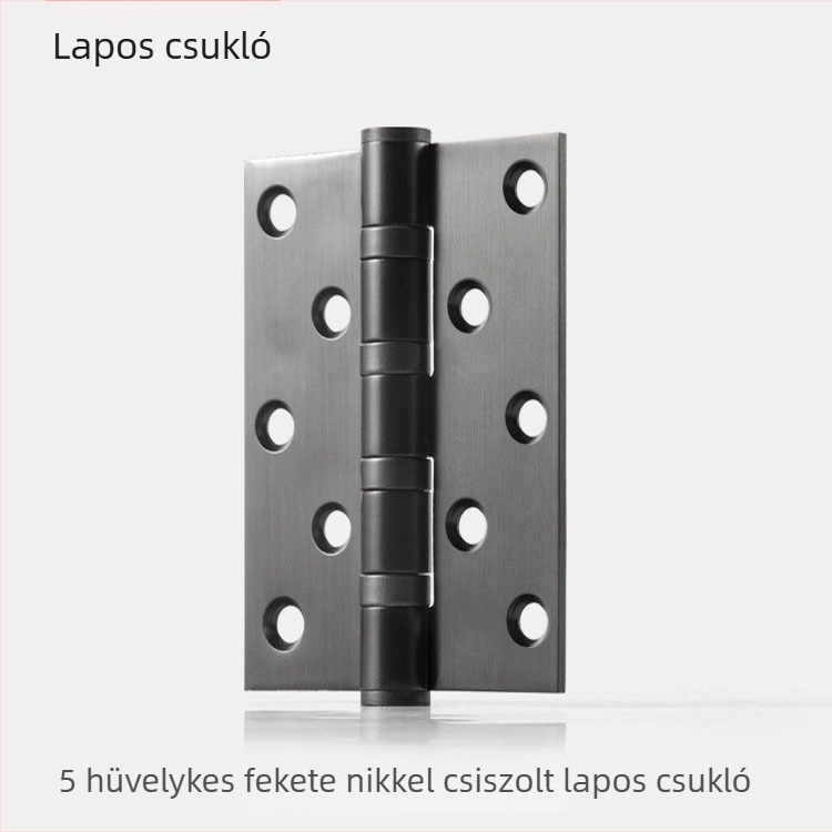 304 rozsdamentes acél ajtózsanér, sík nyitású kivitel, elektroplatinált felület, modern minimalista stílus, fa ajtókhoz (hálószoba, fürdőszoba, konyha).