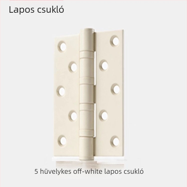 304 rozsdamentes acél ajtózsanér, sík nyitású kivitel, elektroplatinált felület, modern minimalista stílus, fa ajtókhoz (hálószoba, fürdőszoba, konyha).