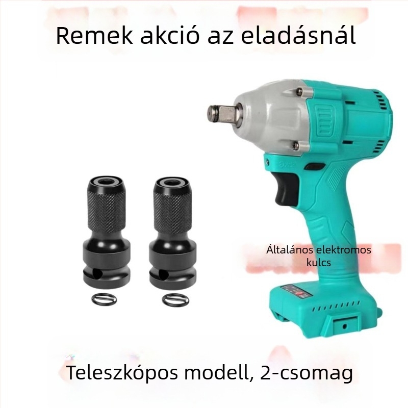 Elektronikus csavarhúzó átalakító fej, hatszögletes univerzális teleszkópos csukló, rugalmas hüvely, lila szantálfa