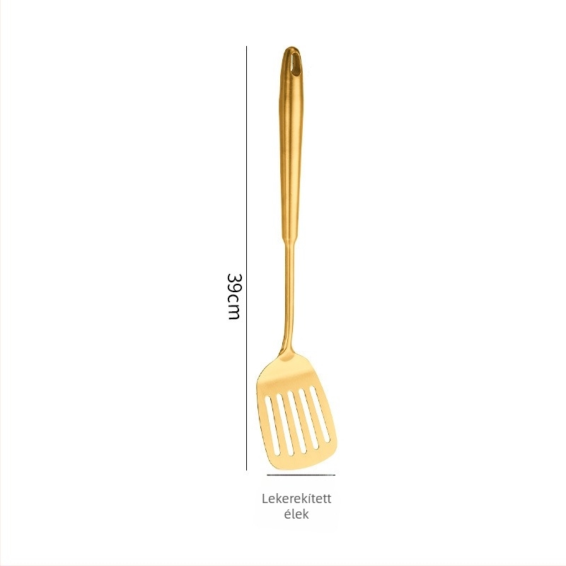 Készlet kanálok és spatulák, 304 rozsdamentes acélból, csúszásmentes markolatok, hőállóság, 12 darab