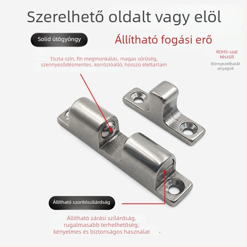 SG-MP50-S rozsdamentes acél 304 ajtófogó, polírozott felület, falra szerelés, kézi működtetés