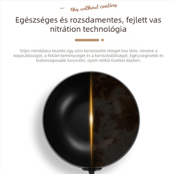 Vas wok sík aljzatú (többszörös rétegű alap, üvegfedél, 4 kg, multifunkcionális)