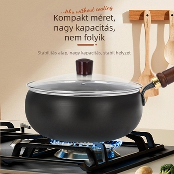 Vas wok sík aljzatú (többszörös rétegű alap, üvegfedél, 4 kg, multifunkcionális)