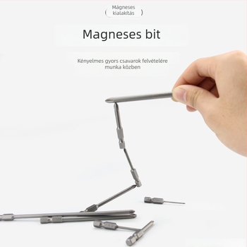 Elektromos csavarhúzó bitek készlet mágneses keresztes fejjel, meghosszabbított hossz, hex meghajtó kompatibilitás, anyag: lila szantálfa