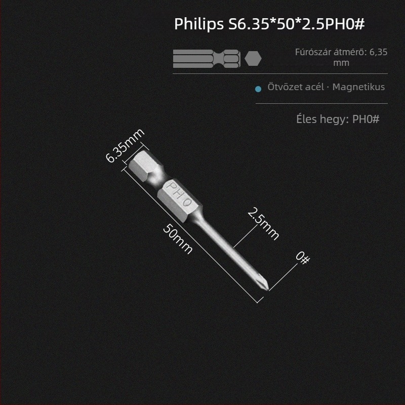 Elektromos csavarhúzó bitek készlet mágneses keresztes fejjel, meghosszabbított hossz, hex meghajtó kompatibilitás, anyag: lila szantálfa