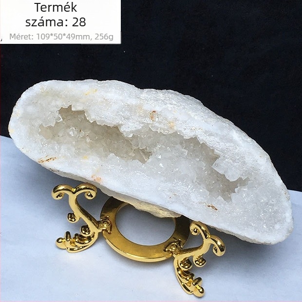 Karkötő a bőség kosara motívummal és pénz erszény motívummal, demagnetizált kristály, nyers kő, asztali dekoráció