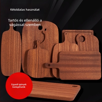 Tömörfa vágódeszka, vastagított kivitel, szabálytalan alakú, kétoldalas, otthoni használatra