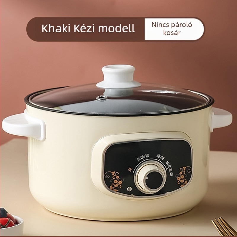 Otthoni használatra tervezett elektromos forró fazék, többfunkciós, tapadásmentes belső, mindent egyben, kettős funkció