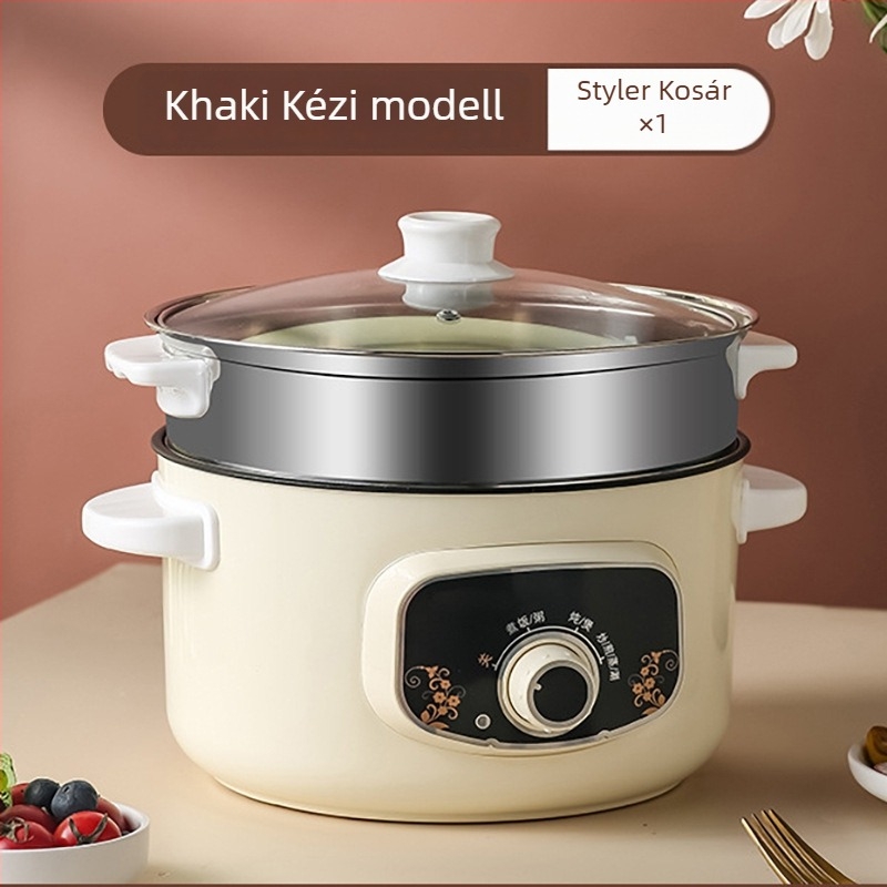 Otthoni használatra tervezett elektromos forró fazék, többfunkciós, tapadásmentes belső, mindent egyben, kettős funkció