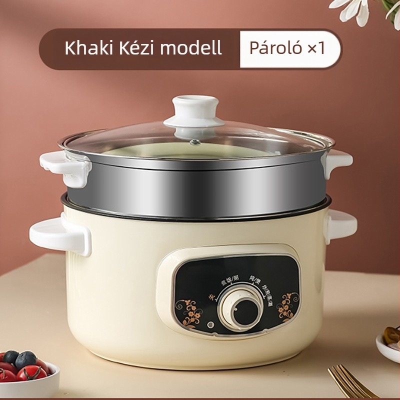 Otthoni használatra tervezett elektromos forró fazék, többfunkciós, tapadásmentes belső, mindent egyben, kettős funkció