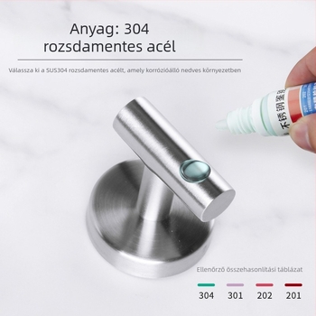 Öt részes rozsdamentes acél fürdőszobai hardver készlet, csiszolt felülettel — törölközőrúddal, papírtörlő tartóval és ruhaszárító akasztóval. Werters, eredet Shenzhen