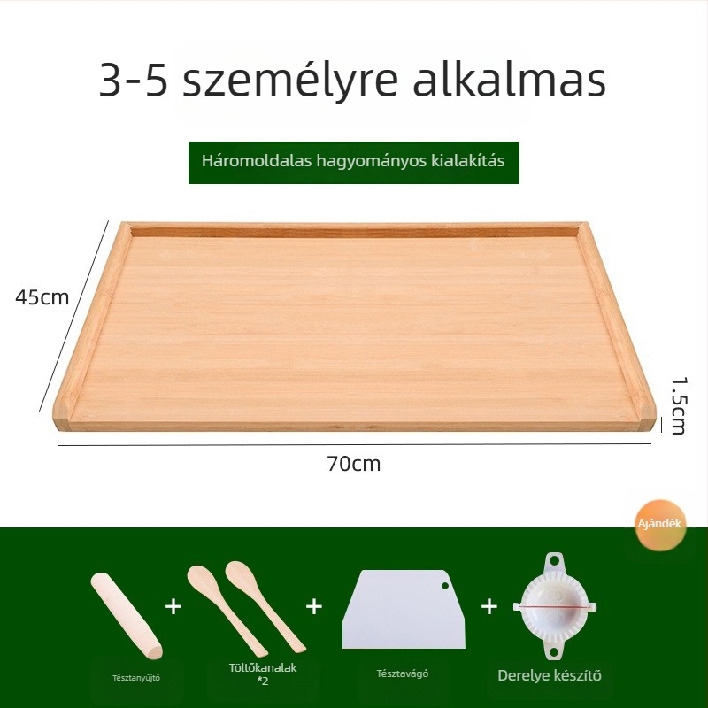 Antibakteriális bambusz vágódeszka, penészálló konyhai eszköz