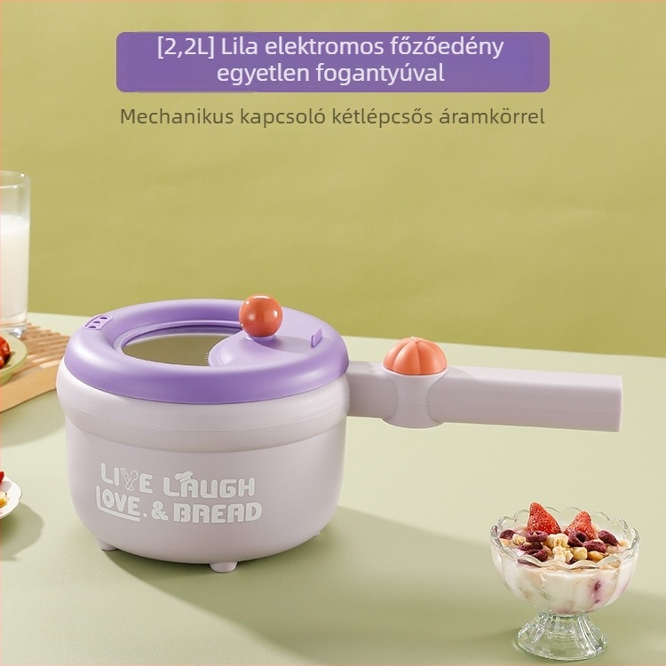 Elektronikus multifunkcionális főzőedény kerámia belső edénnyel, mikroprocesszoros vezérlés, szigetelés és időzítés, kétszintes kialakítás