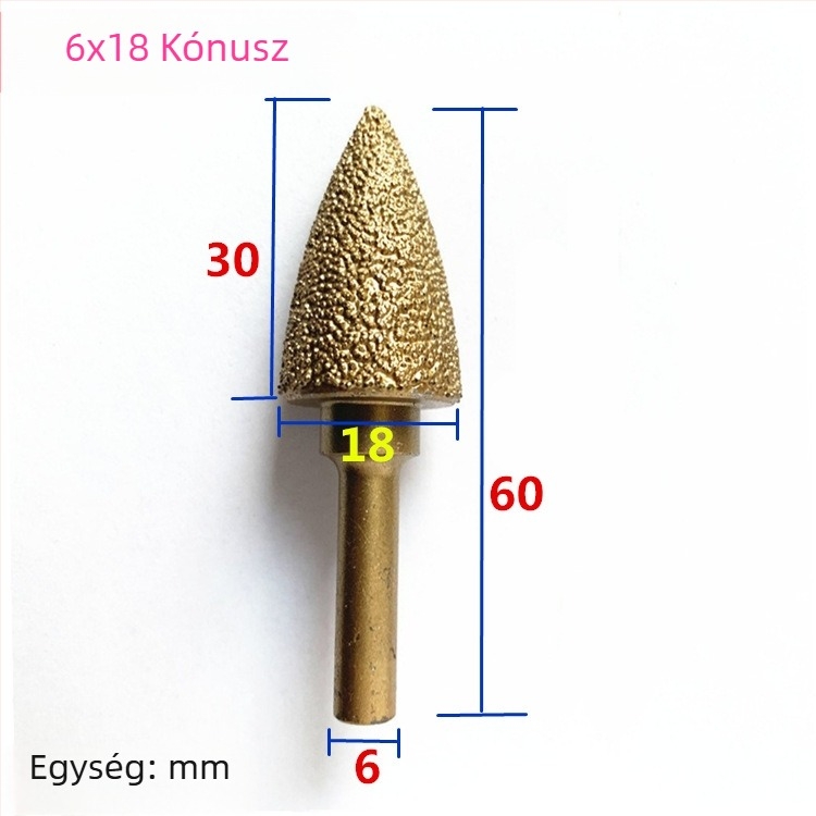 Kézi fúróhoz való gyémántos vasöntvény csiszolófej – vasöntvényhez, kőhöz és kerámiához, testreszabható