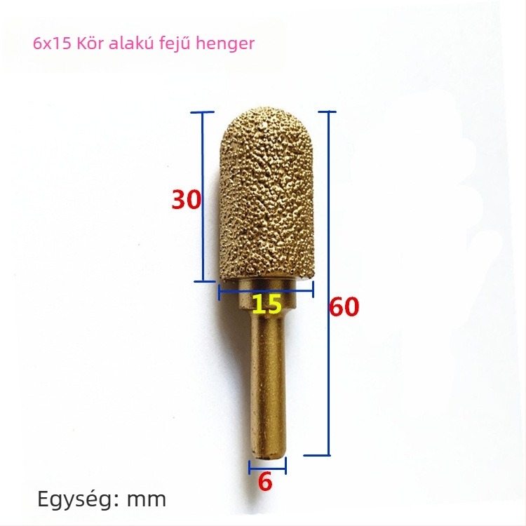 Kézi fúróhoz való gyémántos vasöntvény csiszolófej – vasöntvényhez, kőhöz és kerámiához, testreszabható