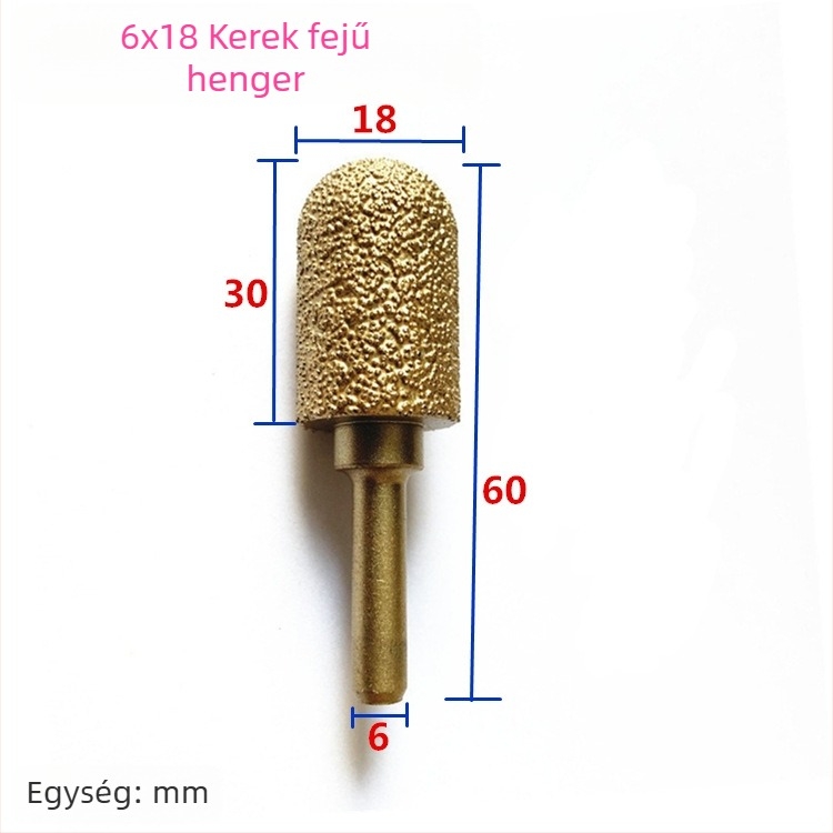 Kézi fúróhoz való gyémántos vasöntvény csiszolófej – vasöntvényhez, kőhöz és kerámiához, testreszabható