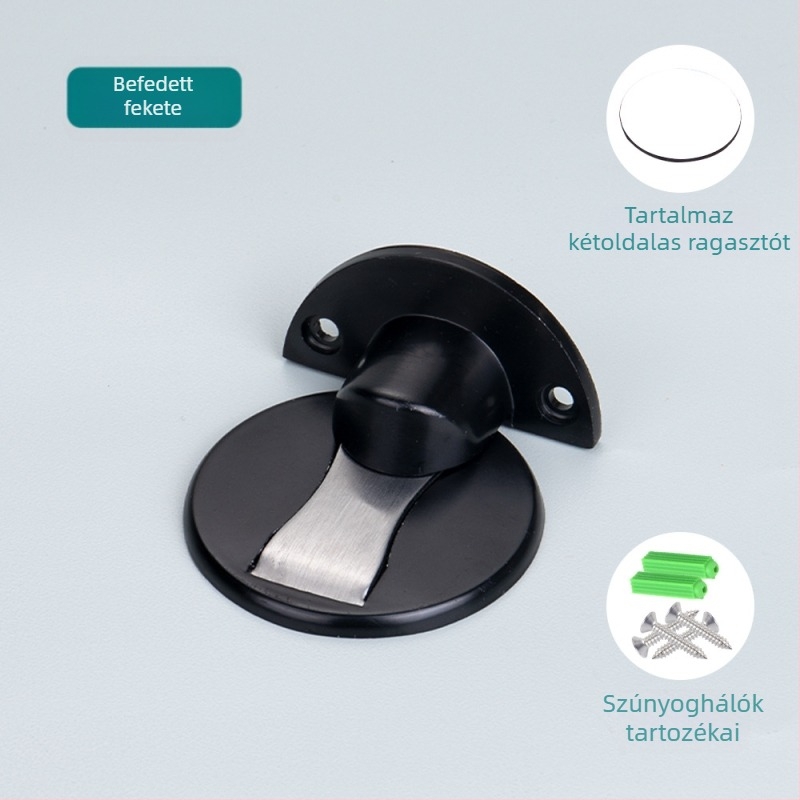 MC-849 Padlóra szerelt ajtóstopper, cink ötvözet, felület: polírozott/elektroplatált, padlóra szerelés, modern minimalista stílus