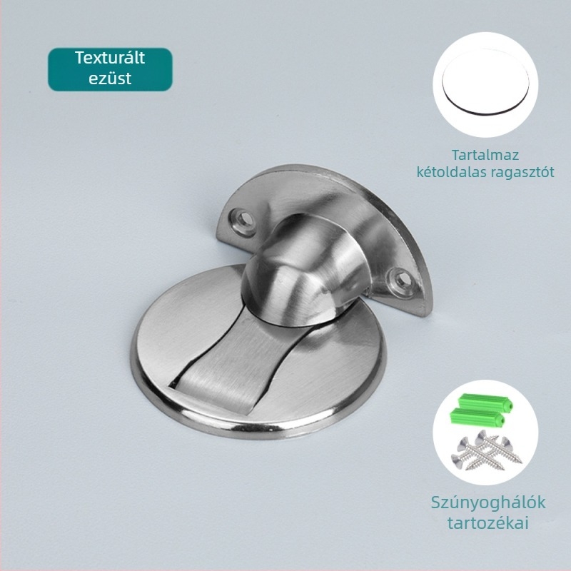 MC-849 Padlóra szerelt ajtóstopper, cink ötvözet, felület: polírozott/elektroplatált, padlóra szerelés, modern minimalista stílus