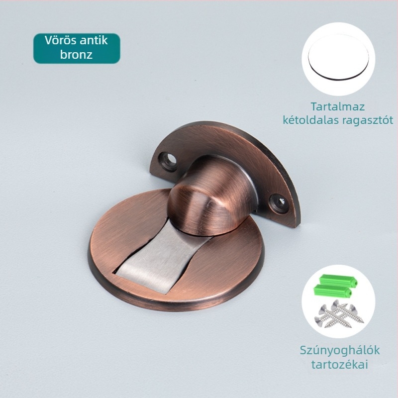 MC-849 Padlóra szerelt ajtóstopper, cink ötvözet, felület: polírozott/elektroplatált, padlóra szerelés, modern minimalista stílus