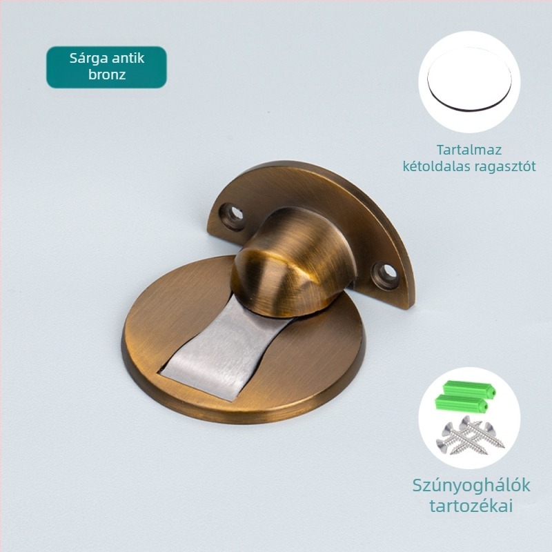 MC-849 Padlóra szerelt ajtóstopper, cink ötvözet, felület: polírozott/elektroplatált, padlóra szerelés, modern minimalista stílus