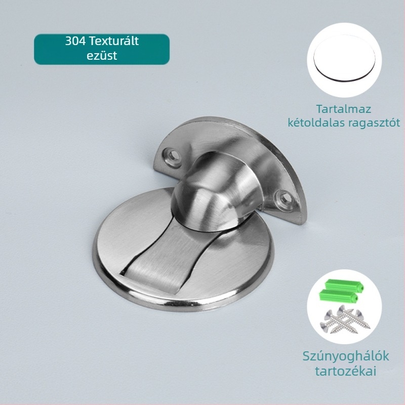 MC-849 Padlóra szerelt ajtóstopper, cink ötvözet, felület: polírozott/elektroplatált, padlóra szerelés, modern minimalista stílus