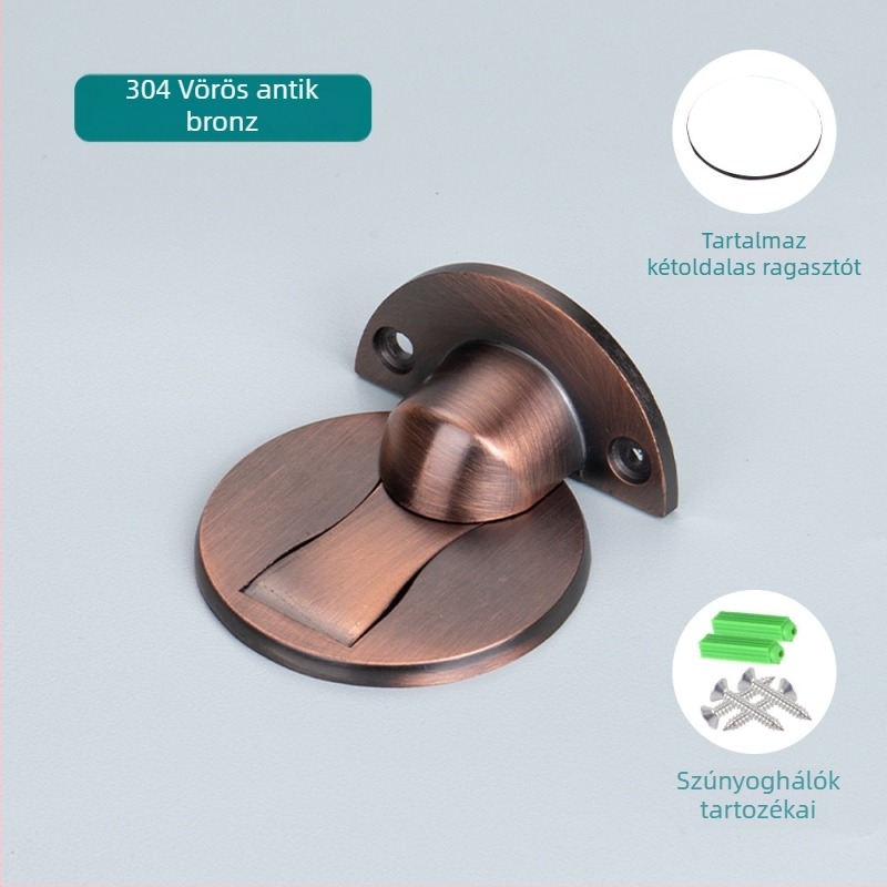 MC-849 Padlóra szerelt ajtóstopper, cink ötvözet, felület: polírozott/elektroplatált, padlóra szerelés, modern minimalista stílus