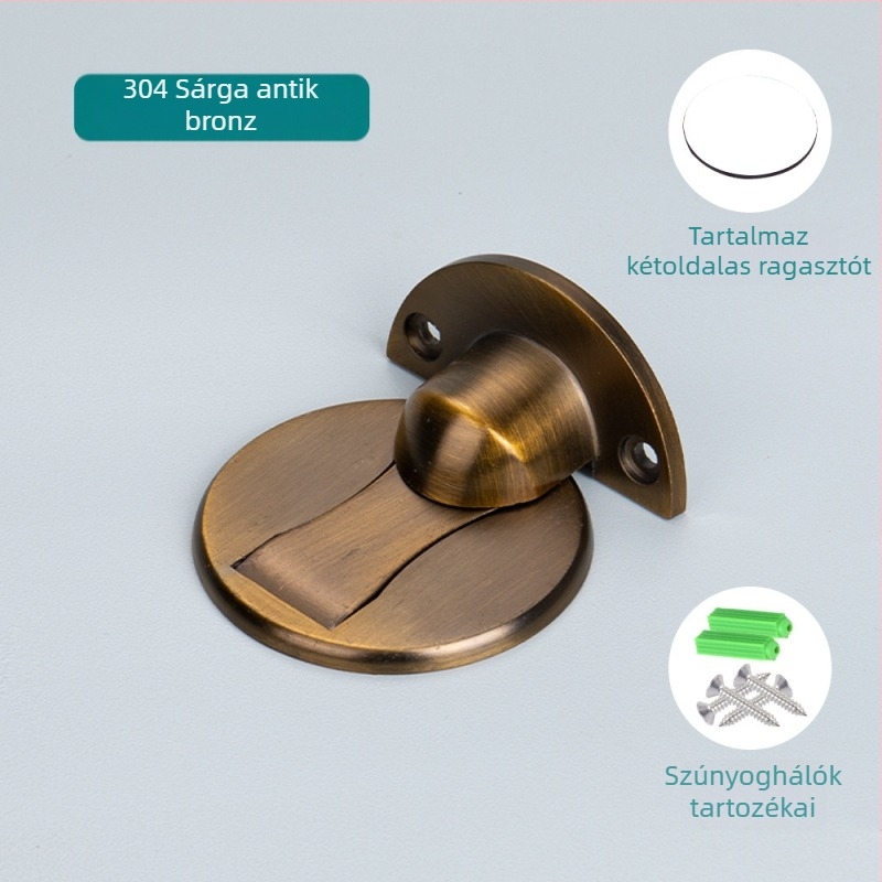 MC-849 Padlóra szerelt ajtóstopper, cink ötvözet, felület: polírozott/elektroplatált, padlóra szerelés, modern minimalista stílus