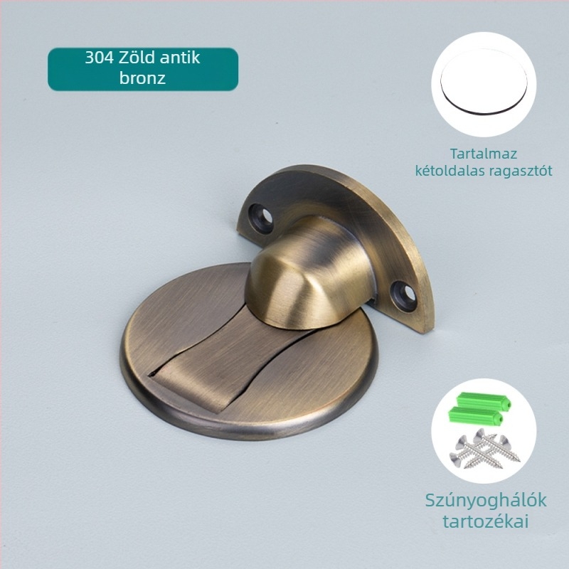MC-849 Padlóra szerelt ajtóstopper, cink ötvözet, felület: polírozott/elektroplatált, padlóra szerelés, modern minimalista stílus